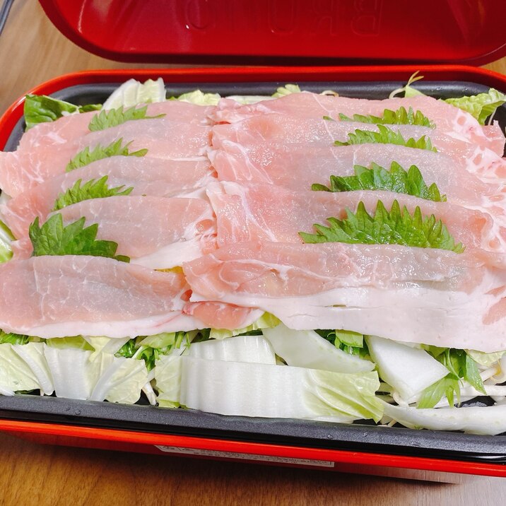 野菜がたくさん!蒸ししゃぶ!